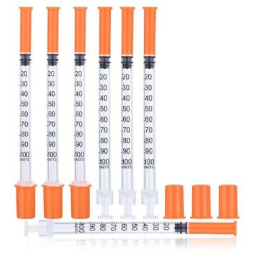 Imagem de Seringa Cotchen U-100 1 ml 32G 6 mm, pacote com 20 unidades