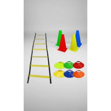 Imagem de Kit Treino Funcional: Escada, Cones e Pratos - Congratulations Store