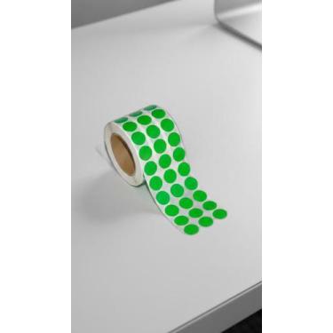 Imagem de Etiqueta Adesiva Bolinha Verde 25mm Rolo 5000 Unidades - Congratulatio