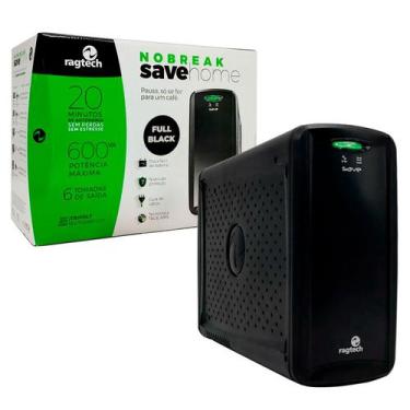 Imagem de Nobreak Ragtech New Save Home 600VA, STDTI, Full Black, Entrada Bivolt