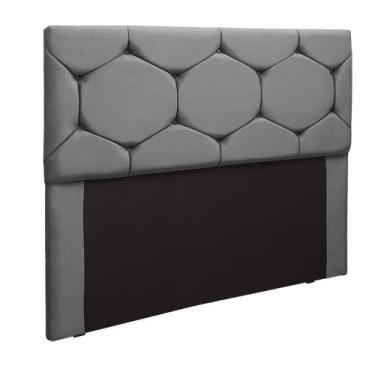 Imagem de Cabeceira Estofada Helena Casal 140 cm para Cama Box Suede animaleh - 