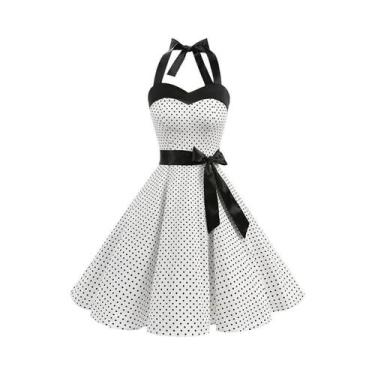Imagem de Vestido De Festa Vintage Retro Com Poás Para Mulheres, Estilo Pin up R