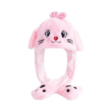 Imagem de Gorro De Pelúcia Unissex Com Orelhas Divertidas Estilo Vaca E Coelho, 