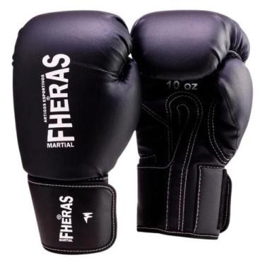 Imagem de Luva de Boxe / Muay Thai Fheras Preta, 8oz