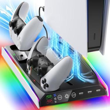 Imagem de Suporte Fenolical para PS5 com Ventoinha de Resfriamento, Carregador D