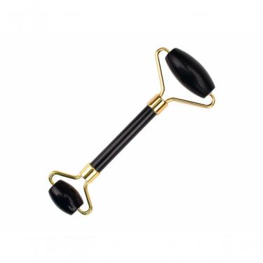 Imagem de Rolo Massageador Facial Obsidiana Negra Massagem Skin Care Detox Relaxamento Smart GR