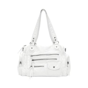 Imagem de Bolsa De Ombro Vintage Em Couro PU Para Mulheres, Unissex, Com Bolsos 