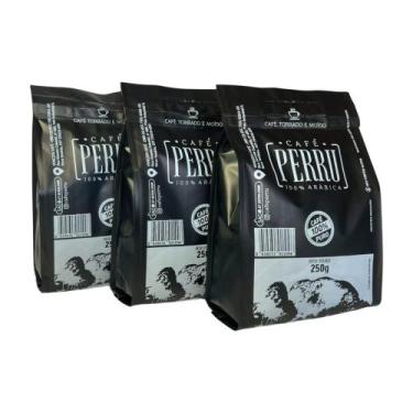 Imagem de Café Torrado e Moído Arábica 250g com 3 unidades - Perru