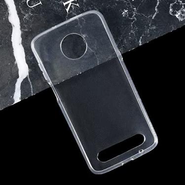 Imagem de Capa para Motorola Moto Z3 Play, capa traseira de TPU (poliuretano termoplástico) macio à prova de choque, de silicone, anti-impressões digitais, capa protetora de corpo inteiro para
