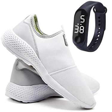 Imagem de Tênis Sapatilha + Relógio - Branco - 35