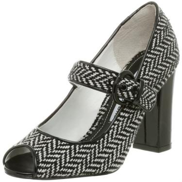 Imagem de Chinese Laundry Sapato feminino Milky Mary Jane, Preto/branco, 9