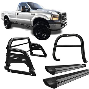 Imagem de Kit quebra mato+Estribo Per+Sant Ant H3 F250 C/Simples PRETO