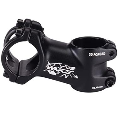 Imagem de MTB haste 31,8 17 graus 70 90 110 mm haste de bicicleta Wake Mountain Bike haste de guidão curto para a maioria das bicicletas, bicicleta de estrada, MTB, BMX, equipamentos fixos, ciclismo (liga de alumínio, leve, preto), 31.8*70