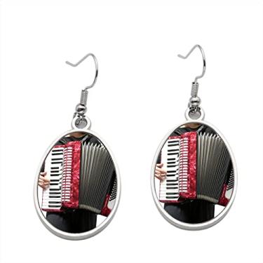 Imagem de Brinco feminino de acordeão brincando – Brincos pendurados para meninas – Presente de festa de aniversário dos namorados