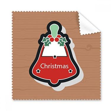 Imagem de Pano de limpeza de óculos de limpeza com ícone de desenho de Natal para sinos de Natal 5 peças
