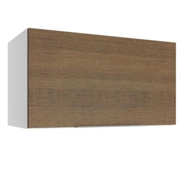 Imagem de Armário Aéreo Madesa Stella 60 cm 1 Porta Basculante - Branco/Rustic