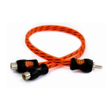Imagem de Cabo Coaxial RCA 2F + 1M Flexível Laranja
