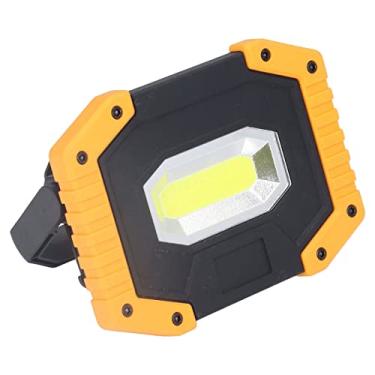 Imagem de Luz de trabalho recarregável COB, luz de trabalho portátil sem fio, carregamento USB à prova d'água luz de trabalho COB de emergência com suporte giratório de 180 graus 3 modos de iluminação, para manutenção de carro externo