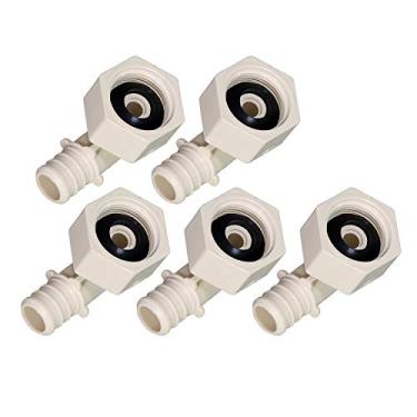 Imagem de Supply Giant QQTM1212-5 Cotovelo giratório de 90 graus Pex x FPT para tubulação de farpa, 1/2" x 1/2", branco, pacote com 5