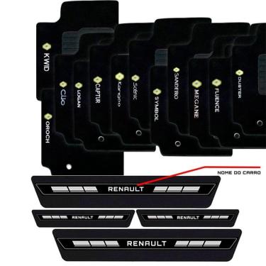 Imagem de Tapete Carpete Bordado + Soleira Renault Escolha o Carro