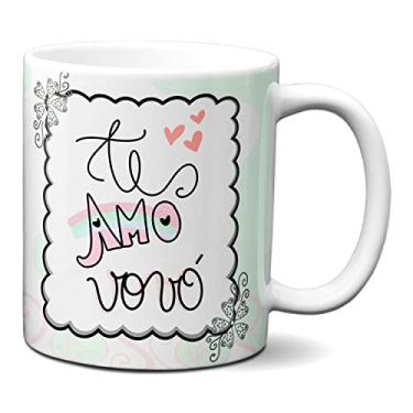 Imagem de Caneca Te Amo Vó Presente Fofo Feliz Dia Dos Avós (Branca)