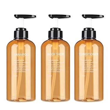 Imagem de NC 3 Unidades de Espuma Dispensadora de Sabão E Loção Frasco Bomba de Xampu - Amarelo-500ml, Tamanho real