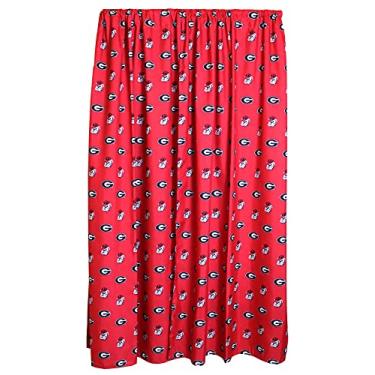 Imagem de College Covers Georgia Bulldogs Conjunto de painéis de cortina de 160 cm com prendedores, 106 cm x 160 cm, cores da equipe