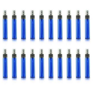Imagem de ZbFwmx Conjunto de 20 unidades de refil Protable de 10 ml, spray atomizador a granel, frasco de perfume para viagem, garrafa vazia hidratante (azul)