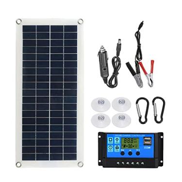 Imagem de burko Portátil 300W Painel Flexível Solar Kit 12/24V Interruptor USB Interface De Carregamento Placa Solar Com Controlador Células Solares À Prova D' Água Para Telefone Rv Carro