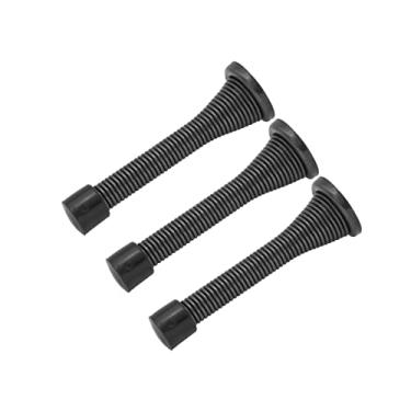 Imagem de Para-choque QCAA Flexível para porta de mola, 8,89 cm, aço, 3 Pack, Matte Black