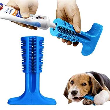 Imagem de Escova Mordedor Dentes Cachorro Canino Medio Cao Pet Limpeza Tartaro Bucal