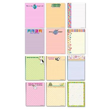 Imagem de Blocos de notas de escritório - 12 blocos de notas engraçados sortidos - Ótimo presente pequeno para escritório