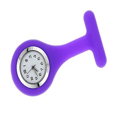 Imagem de Melhor relógio de amamentação de quartzo para enfermeiros de silicone roxo