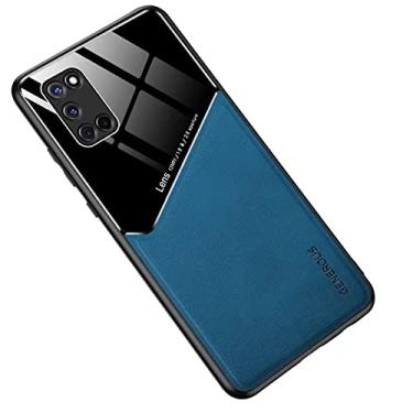 Imagem de Capa de telefone Samsung Galaxy A32 A72 A52 M53 5G A70s A12 A31 A21s M52 M51 M31s M11 Capa de telefone de couro com emenda colorida para carro A11 M30s M21 A20E (Samsung A12, azul)