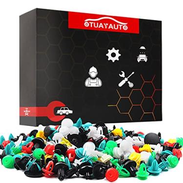 Imagem de OTUAYAUTO 500 peças de clipes de carro universais – Prendedores de plástico, clipes de para-choque, clipe de painel de porta, pino automotivo – Substituição para GM Ford, Toyota, Honda