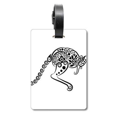 Imagem de Ilustração de esqueleto Canguru Sabor Austrália Bolsa de bagagem Etiqueta Etiqueta de Scutcheon Pendurado