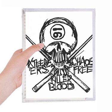 Imagem de Caderno #16 Ninja Black Skeleton Sword Notebook Folhas Soltas Diário Recarregável Diário Papelaria