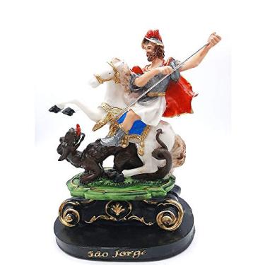 Imagem de Imagem De São Jorge Escultura Em Resina De 20cm Estatua Ogum