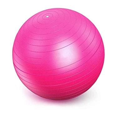 Imagem de Bola Yoga Suiça Pilates Abdominal Gym Ball 65cm C/Bomba 4Fitness (65cm, Rosa)