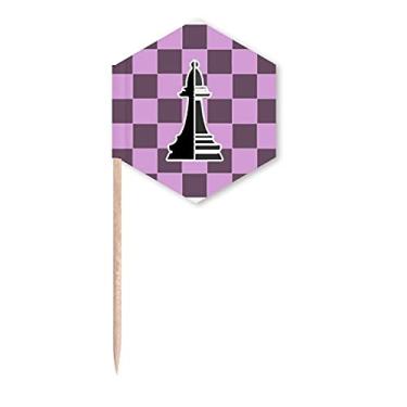 Imagem de Tabuleiro de xadrez, palito, bandeiras de palito, palitos de cupcake, festa comemoração