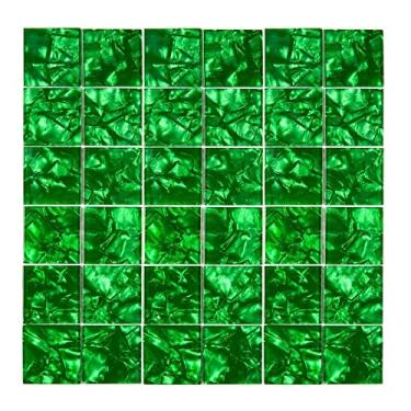 Imagem de Pastilha Lisa de Vidro 30cm x 30cm Silk Glass Mosaic (placas) Verde