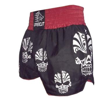 Imagem de Calção Short Muay Thai / Kickboxing Multi Caveira - Preto/Verm - Uppercut-Unissex