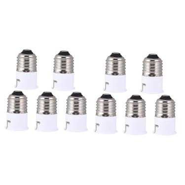 Imagem de DOITOOL 10 Pçs Divisor De Lâmpada Extensor De Lâmpada E27 A B22 Plugue Adaptador De Conversor De Tomada Soquete Baioneta Branca Cabeça De Lâmpada E27 Porta-Lâmpada Com Plugue