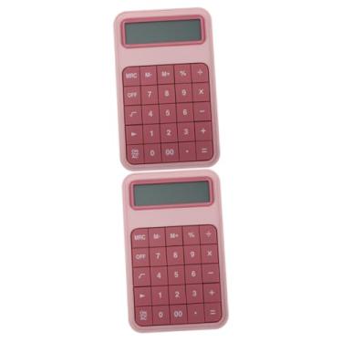 Imagem de KALLORY 2 Peças calculadora de 12 dígitos calculadora de plástico calculadora infantil calculadora de mesa calculadora cientifica calculadora para trabalhar calculadora padrão