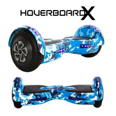 Imagem de Skate Eletrico 8 Azul Militar HoverboardX Bluetooth e Led