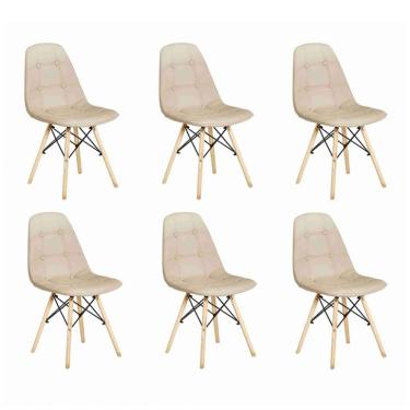 Imagem de Conjunto com 6 Cadeiras Eiffel Nude
