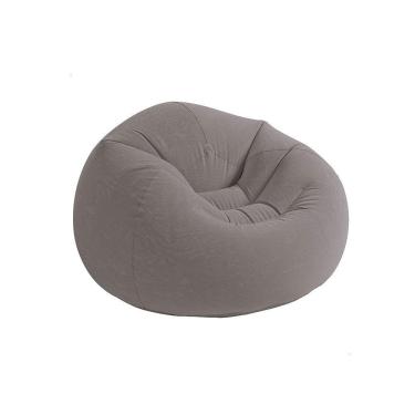 Imagem de Poltrona Sofá Inflável Beanless 100kg Puff Veludo Intex