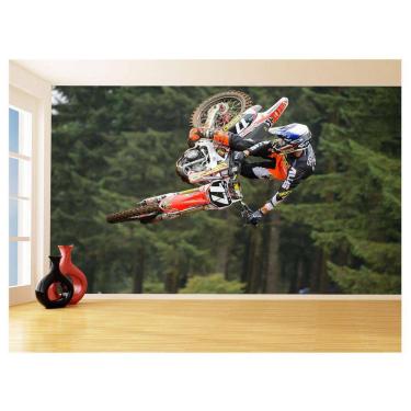 Imagem de Papel De Parede 3D Moto Cross Trilha Terra Mx 3,5M Bkm15