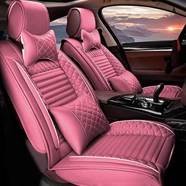 Imagem de Jialuode Capas de assento de carro compatíveis com Volvo S40 S60 S70 S80 S90 V40 V50 V60 V70/XC70 XC60, modelo de carro, durável, 5 lugares, protetor de assento de couro, conjunto completo, capa de almofada