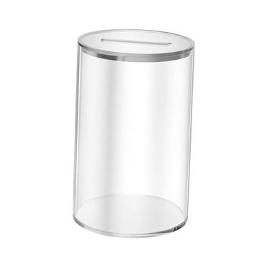 Imagem de WeiLaiKeQi Acrílico caixa de poupança de dinheiro caixa de dinheiro resistente criativo transparente poupança jar cofrinho para adolescentes crianças escritório, eu